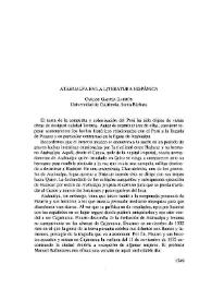 Portada:Atahualpa en la literatura hispánica / Carlos García Barrón