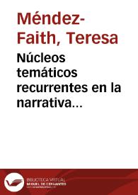Portada:Núcleos temáticos recurrentes en la narrativa paraguaya del último cuarto de siglo / Teresa Méndez-Faith