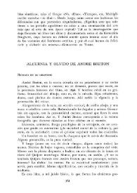 Portada:Alcurnia y olvido de André Breton / de Jacinto Luis Guereña