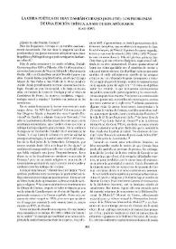 Portada:La obra poética de Fray Damián Cornejo (1629-1707): los problemas de una edición crítica a base de los apógrafos / Klaus Pörtl