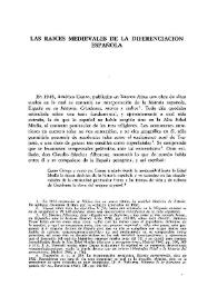 Portada:Las raíces medievales de la diferenciación española  / Antonio Linaje Conde