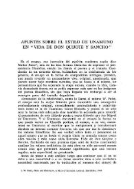 Portada:Apuntes sobre el estilo de Unamuno en "Vida de Don Quijote y Sancho"  / Ileana Bucurenciu Birsan