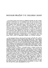 Portada:Baltasar Gracián y el \"Theatrum mundi\"  / Eduardo Forastieri Braschi