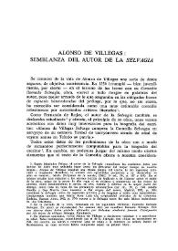 Portada:Alonso de Villegas: semblanza del autor de la "Selvagia" / Jaime Sánchez Romeralo