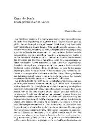 Portada:Carta de París. El arte primitivo en el Louvre / Gustavo Guerrero