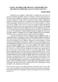 Portada:Gazing, Reading and Writing: Positioning the Reader in Leopoldo Alas's \"Un documento\" / Jennifer Smith