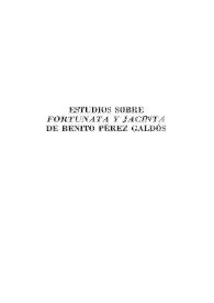 Portada:"Fortunata y Jacinta" en gestación: de la versión Alpha a la versión Beta del manuscrito galdosiano / Mercedes López-Baralt