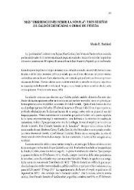 Portada:Más "Observaciones sobre la novela": tres reseñas de Galdós dedicadas a obras de Pereda / Marie E. Barbieri