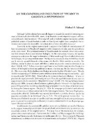 Portada:On the creation and execution of \"Pecado\" in Galdós's \"La desheredada\" / Michael A. Schnepf