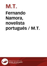 Portada:Fernando Namora, novelista portugués / M.T.