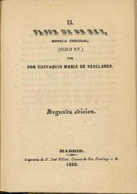 Portada:El Favor de un rey : novela original, (Siglo XV) / por Eustaquio María de Nenclares