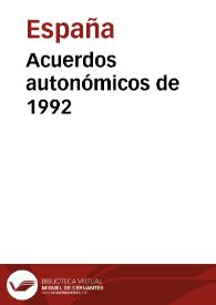Portada:Acuerdos autonómicos de 1992