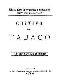 Portada:Cultivo del tabaco...