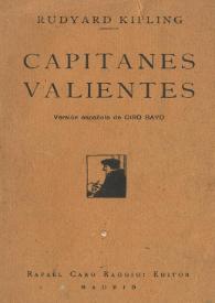 Portada:Capitanes valientes : (una historia del Banco de Terranova) / Rudyard Kipling; versión española de Ciro Bayo