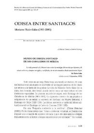 Portada:Odisea entre Santiagos. Mariano Picón-Salas (1901-2001) / Domingo Miliani