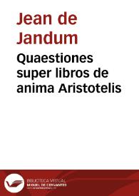 Portada:Quaestiones super libros de anima Aristotelis