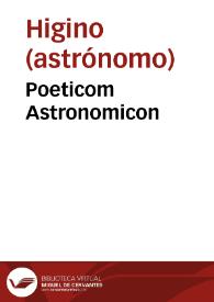 Portada:Poeticom Astronomicon