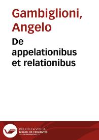 Portada:De appelationibus et relationibus