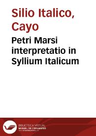 Portada:Petri Marsi interpretatio in Syllium Italicum