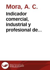 Portada:Indicador comercial, industrial y profesional de Valencia: 1909