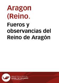 Portada:Fueros y observancias del Reino de Aragón
