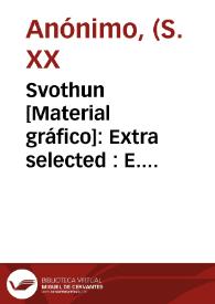 Portada:Svothun [Material gráfico]: Extra selected : E. Roselló -Alcira-.