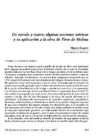 Portada:De enredo y teatro: algunas nociones teóricas y su aplicación a la obra de Tirso de Molina / Miguel Zugasti