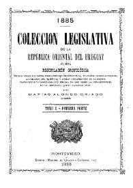 Portada:Colección legislativa de la República Oriental del Uruguay o sea Recopilación cronológica.  Tomo 10