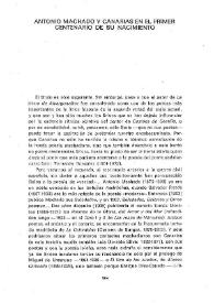 Portada:Antonio Machado y Canarias en el primer centenario de su nacimiento / José Quintana