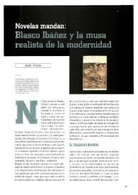 Portada:Novelas mandan: \"Blasco Ibáñez y la musa realista de la Modernidad\" / Joan Oleza