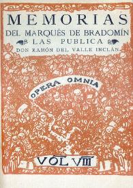 Portada:Sonata de invierno. Memorias del Marqués de Bradomín   / Ramón del Valle Inclán