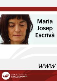 Portada:Maria Josep Escrivà / director Joaquim Espinós Felipe