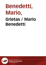 Portada:Grietas / Mario Benedetti