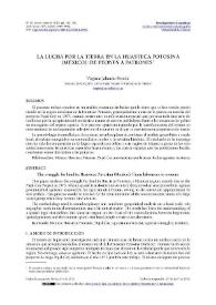 Portada:La lucha por la tierra en la Huasteca Potosina (México): de peones a patrones / Virginia Jabardo Pereda