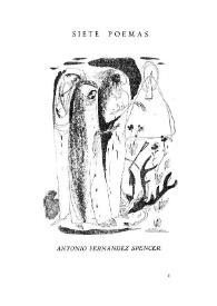 Portada:Siete poemas  / Antonio Fernández Spencer, con ilustraciones de A. R. Valdivieso
