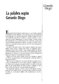 Portada:La palabra según Gerardo Diego / Arturo del Villar