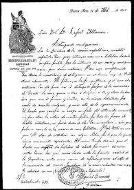 Portada:Carta de Manuel Barreiro a Rafael Altamira. Buenos Aires, 11 de abril de 1910 