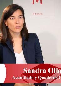 Portada:Entrevista a Sandra Ollo (Acantilado y Quaderns Crema)