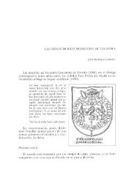Portada:Las armas de Fray Hernando de Talavera / José Fradejas Lebrero