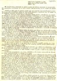 Portada:Carta de Fernando Valera a Félix Gordón Ordás. París, 15 de septiembre de 1950
