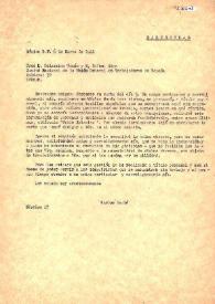 Portada:Carta de Carlos Esplá al Comité Nacinal de la Unión General de trabajadores de España. México (D. F.), 6 de marzo de 1941