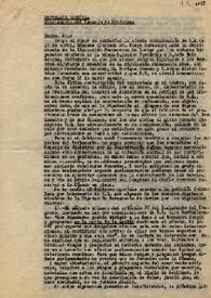 Portada:Carta de José Giral al Presidente del Congreso de los Diputados. París, 3 de mayo 1946
