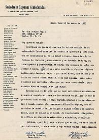 Portada:Carta de Jesús González Malo y Alberto Uriarte a Carlos Esplá. Nueva York, 23 de enero de 1961