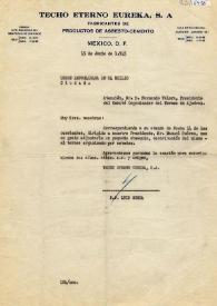 Portada:Carta de Luis Ochoa a Fernando Valera. México D. F., 15 de junio 1945