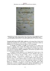 Portada:Tipografía del Comercio (1874-1903) [Semblanza] / Felipe Bárcenas García