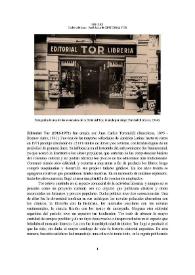 Portada:Editorial Tor (1916-1971) [Semblanza] / Carlos Abraham