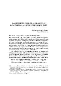 Portada:Las bibliotecas de las Academias de Guardias Marinas en el siglo XVIII / Manuel-Reyes García Hurtado
