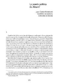 Portada:La poesía política de Alberti / Juan Carlos Rodríguez
