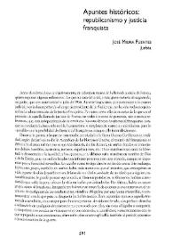 Portada:Apuntes históricos: republicanismo y justicia franquista  / José Miura Fuentes