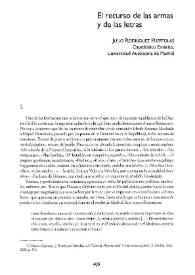Portada:El recurso de las armas y de las letras / Julio Rodríguez Puértolas